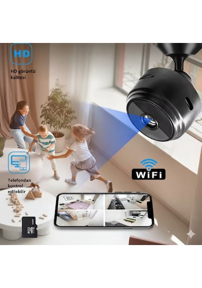 Kablosuz Bebek Kamerası Full Hd Telefonla Canlı İzleme & Wifi Bağlantı