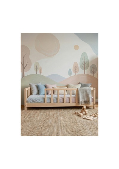 Kfb610 Doğal Ahşap Montessori Çocuk Karyolası 80x160 Cm Bej
