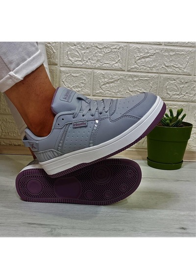 Kinetix Enner Pu Gri-beyaz-gülkurusu Fuspetli Sneaker Spor Ayakkabı Gri - Beyaz