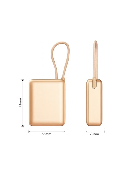 10.000mah Lcd Göstergeli Type-c Giriş &amp Çıkışlı 20w Dahili Type-c Kablolu Powerbank Standart