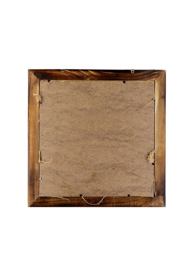 Bambu Hasır İpli Ev Figürlü Poloroid Fotoğraf Çerçevesi - 20x20cm