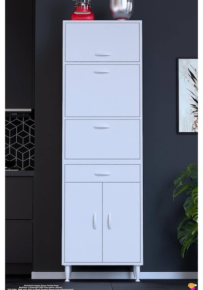 Sedef 60x195x48 Cm Fırın Ve Mikrodalga Dolabı Kapaklı Beyaz Organizer Çok Amaçlı Mutfak Kiler Dolabı Sedef 60x195x48 Cm Fırın Ve Mikrodalga Dolabı Kapaklı Beyaz Organizer Çok Amaçlı Mutfak Kiler Dolabı