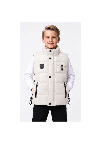 Maxx Kleın Erkek Çocuk Ekru Şişme Yelek Dik Yakalı Çıtçıtlı Fermuarlı Cepli Modern Tasarım Günlük Spor Dış Giyim 3-12 Yaş Maxx Kleın Erkek Çocuk Ekru Şişme Yelek Dik Yakalı Çıtçıtlı Fermuarlı Cepli Modern Tasarım Günlük Spor Dış Giyim 3-12 Yaş