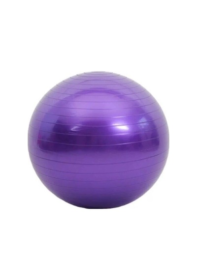 Ayla Stand 65 Cm Mor Deluxe Pilates Topu, 25 Cm Çift Yönlü Pompa Dahil