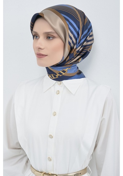 Armine Saf İpek Sura Eşarp-2026 İlkbahar-yaz- 952100d Lacivert