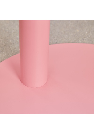 Paledin Design Magna Yan Sehpa Modern Yuvarlak Çelik Koltuk Yanı Sehpası Granit Grisi 40x40x50 Cm Pembe