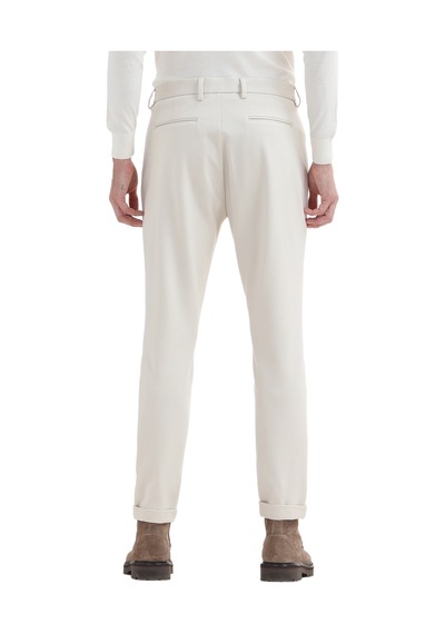Ramsey Bej Düz Örme Regular Fit Casual Pantolon