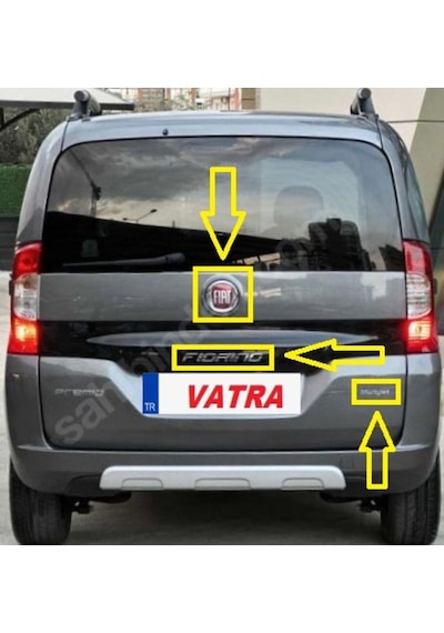 Fiorino Panorama 1,3 Multijet Dynamic 2016-2021 Multijet Siyah "j" Ve Fıorıno Krom Yazı - Bagaj Arma