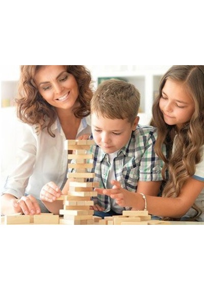 Çocuklar için Eğitici Denge Oyunu Ahşap Jenga