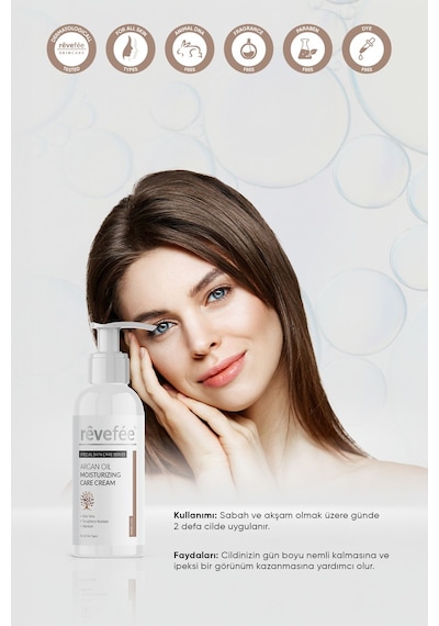 Argan Yağlı Nemlendirici Krem - Yoğun Nemlendirme Ve Besleyici Cilt Bakımı 150 Ml