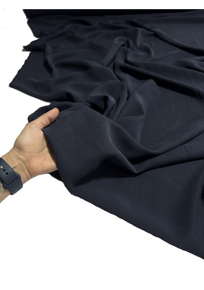 Premium Tencel Cupro Kumaş En 140 Cm Yumuşak Ve Dökümlü Lacivert