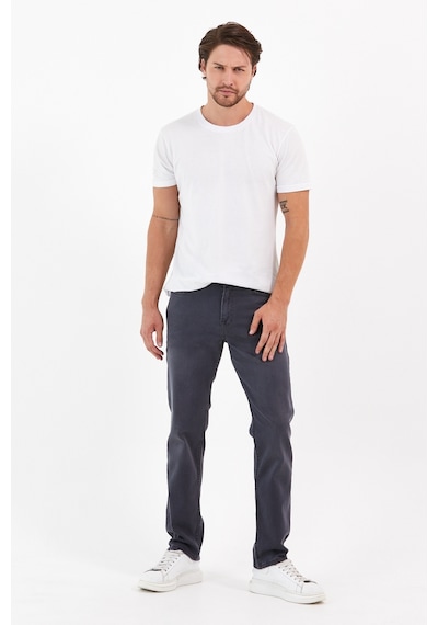 Digital Jeans Normal Kesim Fermuarlı Geniş Paça Yüksek Bel Erke Gri Açık Gri