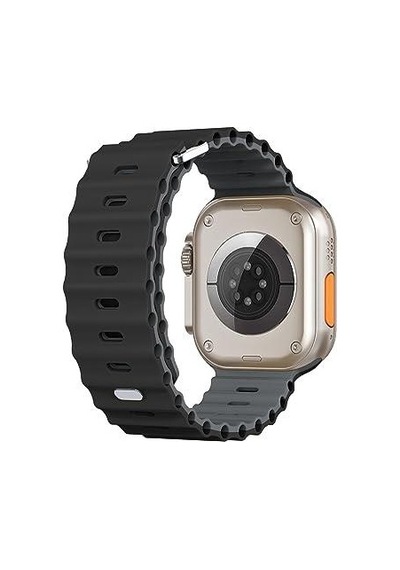 Apple Uyumlu Watch 42mm 44mm 45mm 49mm 1/2/3/4/5/6/se/7/8/ultra Akıllı Saat Ocean Kordon Ve Kayışı Koyu Gri