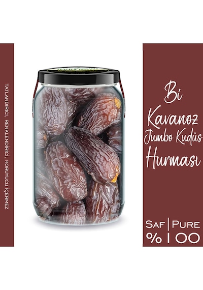3'lü Gurme Hurmalar Kudüs Hurması Medine Hurması Acve Hurma 3x660cc. Bi Kavanoz Jumbo Seçme Hurmalar Diğer
