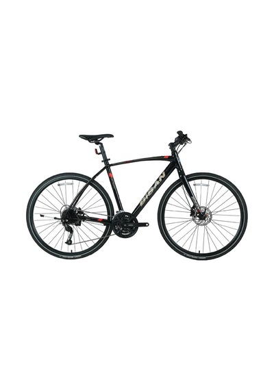 Bisan Trx 8600 Deore 30 Vites 54cm Metalik Parlak Siyah Kırmızı Şehir Bisikleti Siyah - Kırmızı