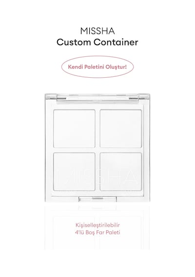Kişiselleştirilebilir 4'lü Boş Far Paleti Custom Palette Container 4