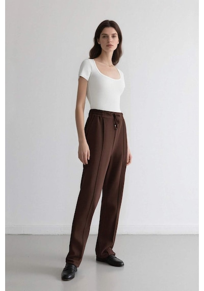Defacto Jogger Pantolon Lastikli Bel Bağcıklı Basic Düz Paça D2573AX24AUBN130 Kahve Defacto Jogger Pantolon Lastikli Bel Bağcıklı Basic Düz Paça D2573AX24AUBN130 Kahve