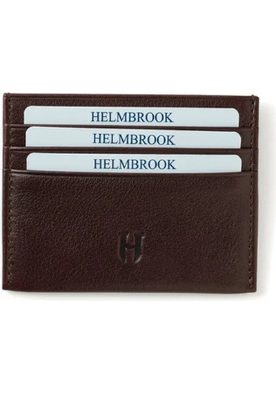 Helmbrook London Barry Erkek Kahve Deri Özel Tasarım Çok Bölmeli Rfid Korumalı Kartlık Kahverengi