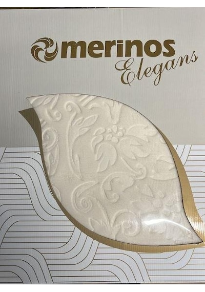 Merinos Elegans Çift Kişilik Battaniye Çiçek Desen Battaniye Ekru