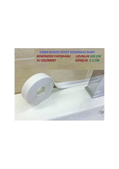 Küvet Sızdırmazlık Bantı Nem Küf Önleyici Banyo Lavabo Kenar Bandı 3.2m X 38mm