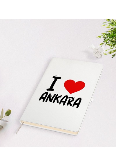 BK Gift I Love Şehir Serisi Beyaz Defter - Model 1