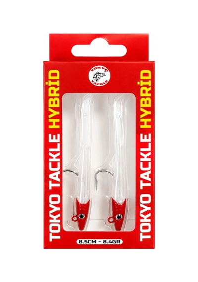 Tokyo Tackle Hybrid 2'li Zargana Silikon Yem Seti 8.4gr 8.5cm Color:redhead White