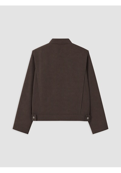 Lcw Modest Kahverengi Dik Yaka Oversize Kadın Yağmurluk