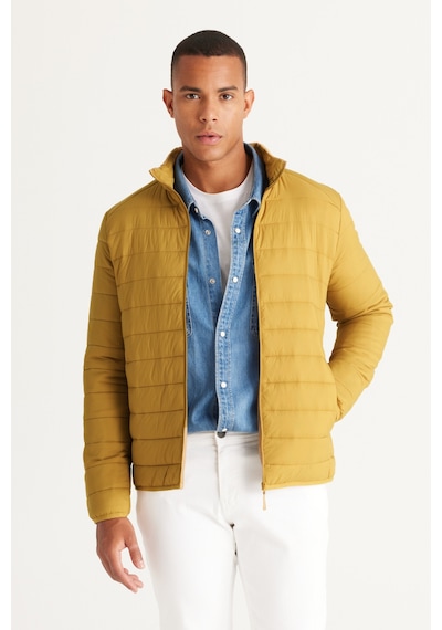 Ac&Co / Altınyıldız Classics Standart Fit Normal Kesim Dik Yaka Erkek Mont Sarı