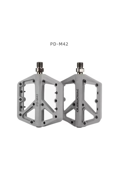 Promend Renkli Platform Pedal Mtb Freeride Kaymaz Rulmanlı Plastik Pedal Ultra Hafif Gri Renk