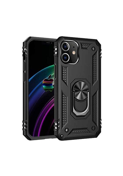 Apple iPhone Uyumlu 12 İle Uyumlu Kılıf Siyah Panther Yüzüklü Silikon  Esnek İnce Geliştirilmiş Dayanıklı Darbe Karşıtı Koruyucu Yeni Tasarım Sku: Zeusb096ljy78y