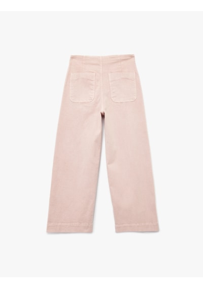 Koton Yüksek Bel Cep Detaylı Düğmeli Kısa Geniş Paça Pantolon - Culotte Jeans Pembe 6wal40022mw Pembe Koton Yüksek Bel Cep Detaylı Düğmeli Kısa Geniş Paça Pantolon - Culotte Jeans Pembe 6wal40022mw Pembe