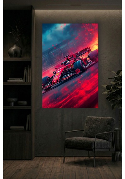 Formula 1 Motors Temalı Dekoratif Cam Tablo -21