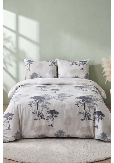 Simple Elegance Ranforce Çift Kişilik Nevresim Takımı 4 Parça Çok Renkli