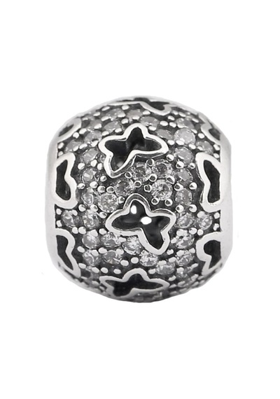 Nur Silver Taşlı Kelebekli Gümüş Charm Nur-bl00156