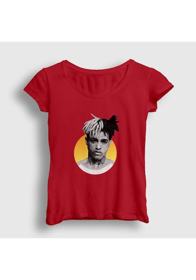 Presmono Kadın Sun Xxxtentacion T-shirt Kırmızı
