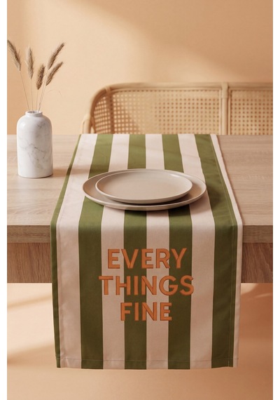 Everythings Fine Baskılı Runner 40x140 Cm Çok Renkli