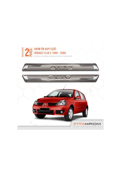 Renault Clio 2 Krom Ön Kapı Eşiği 2 Parça