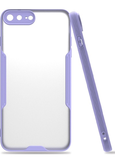 Apple iPhone  Uyumlu,  7 Plus Kılıf Platin Silikon - Lila