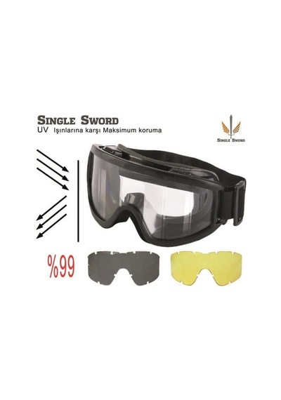 Aktivite Gereci Yolculuk Ekipmanı Sahada Kullanım Ss701 Single Sword Askeri Taktik Balistik Gözlük Çok Renkli