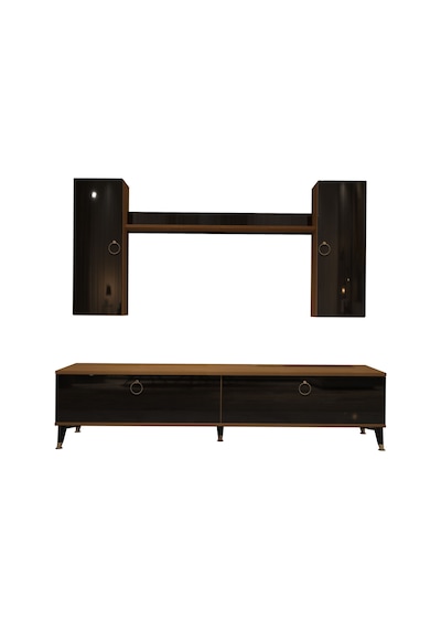 Decoraktiv Eko 7 Mdf Std Gold Tv Ünitesi Tv Sehpası Ceviz - Siyah