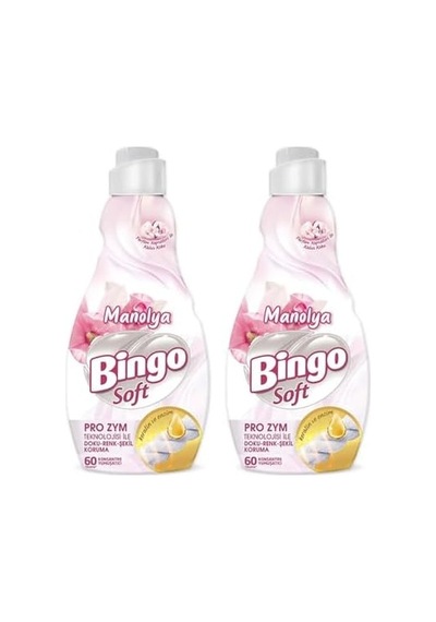Bingo Soft Manolya Konsantre Çamaşır Yumuşatıcısı, 1440 Ml, 2'li Paket, 60 Yıkama Diğer
