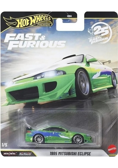 Hot Wheels Premium Series 25.yıl Özel Fast & Furious 1995 Mıtsubıshı Eclıpse Hnw46 - Jhw68-la10 Çok Renkli