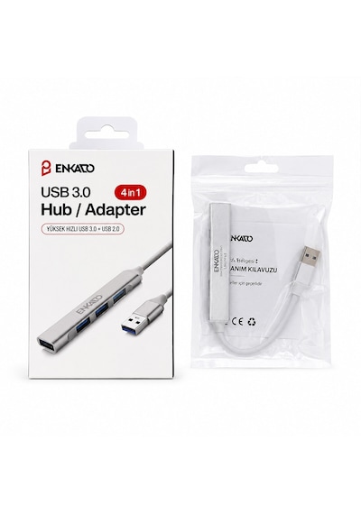 Lunaev Usb 3.0 Giriş 4'ü 1 Arada Usb Çoğaltıcı 4 Anahtarlı Port - Hı - Speed Usb 3.0 - Usb 2.0 Hub A