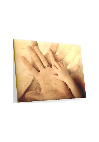 Cakasepetim Baba Anne Çocuk Eli Ahşap Mdf Tablo