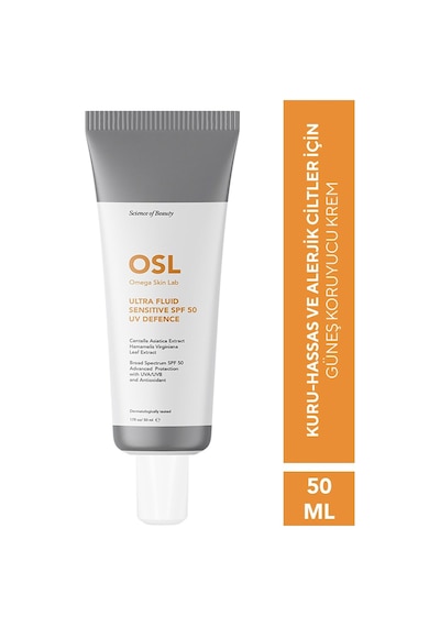 Osl Omega Skin Lab Ultra Fluid + Sensitive Hassas Ciltler İçin Spf 50 Uv Defence 50 Ml
