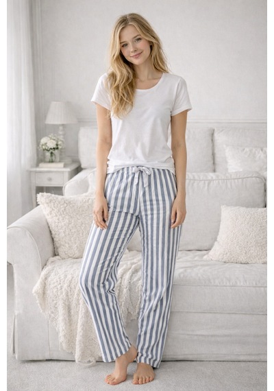 Remsa Kadın Viskon Kumaş Penye Tek Pijama Alt 07 Antrasit