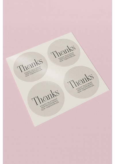 Thanks Küçük İşletme Sticker 3x3cm St2180 Çok Renkli