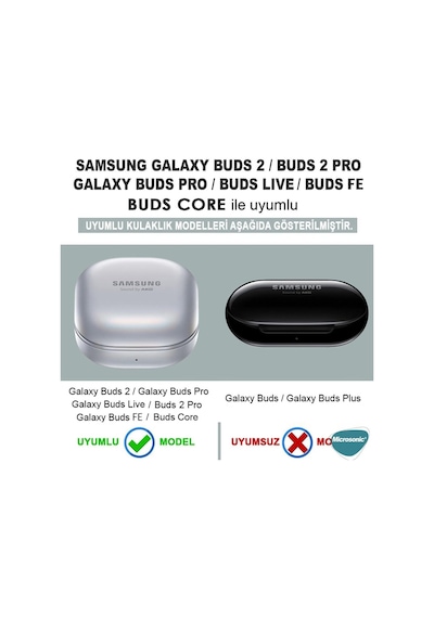 Samsung Galaxy Buds Core Kılıf Darbeye Dayanıklı Sert Koruyucu + Askılık Pembe Galaxy Buds Cor