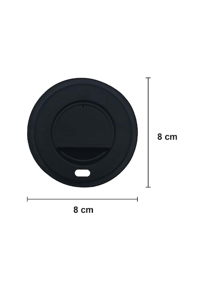 Afra Tedarik 12 Oz Siyah Kapaklı Tutamaçlı Karton Bardak Latte Kahve Kağıt Bardak Sleeve 300 Ml Diğer