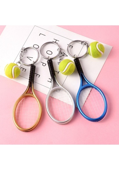 Gerçekçi Tenis Raketi Tasarımlı Şık Anahtarlık Kolye Çanta Süsü Tennis Keychain 5570